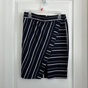 Loft navy weaved pencil skirt size 8